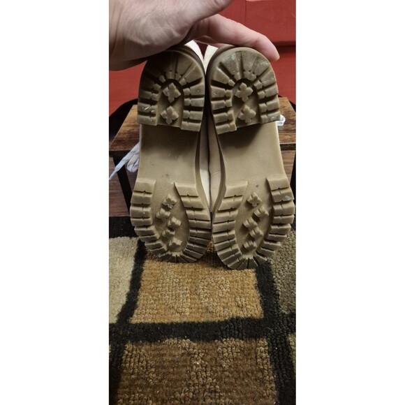 Jelly Pop Sz 11 Mission Fur Hiking Boots Ivory Color Chukka Rubber Heel EUC - Picture 8 of 9
